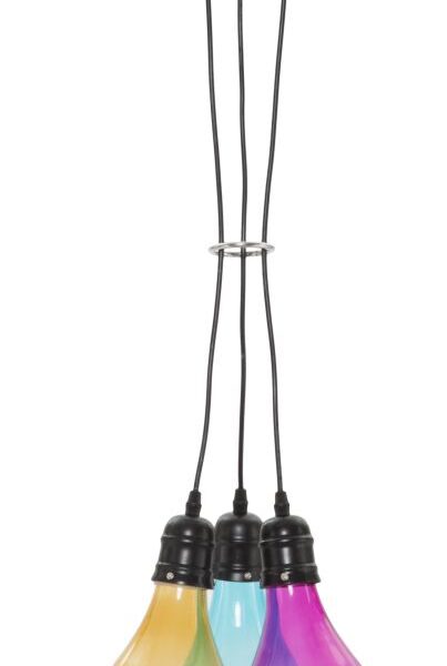 LAMPADARIO OKLAHOMA 3 LUCI CM Ø 25X135 (VETRO Ø 3,5)