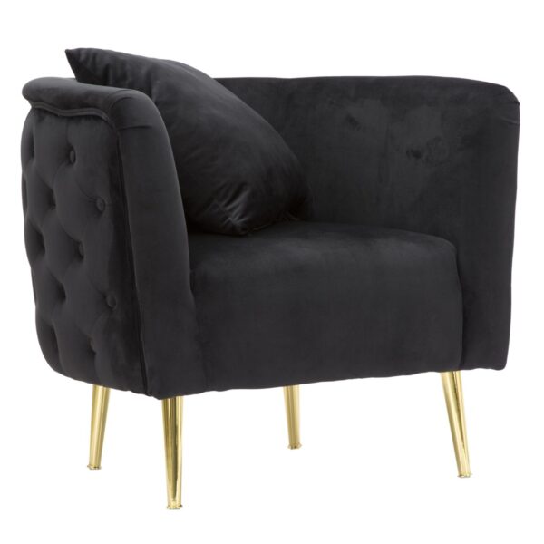 POLTRONA BUCAREST NERO CM 76X74X71