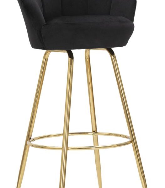 SGABELLO BAR VIENNA NERO CM 55X53X110 (ALTEZZA SEDUTA 88 CM)