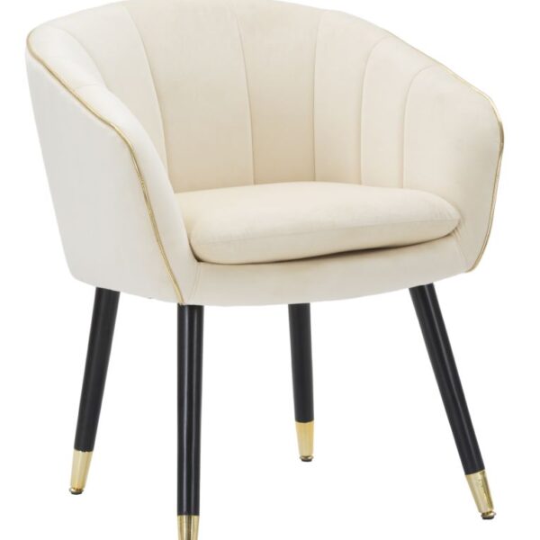 POLTRONA PARIS CREMA/GOLD CM 62X58X78