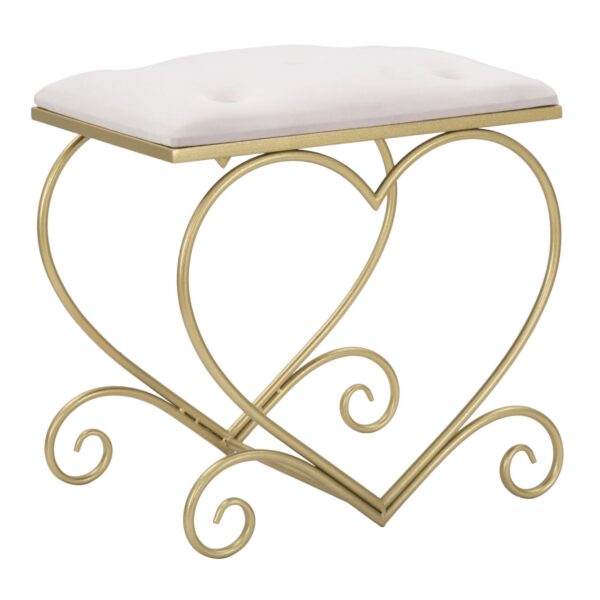 SGABELLO HEART ROSA CM 50X37,5X51,5