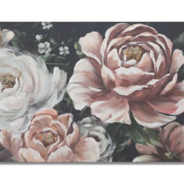 DIPINTO SU TELA RED FLOWY -B- CM 120X3,7X60