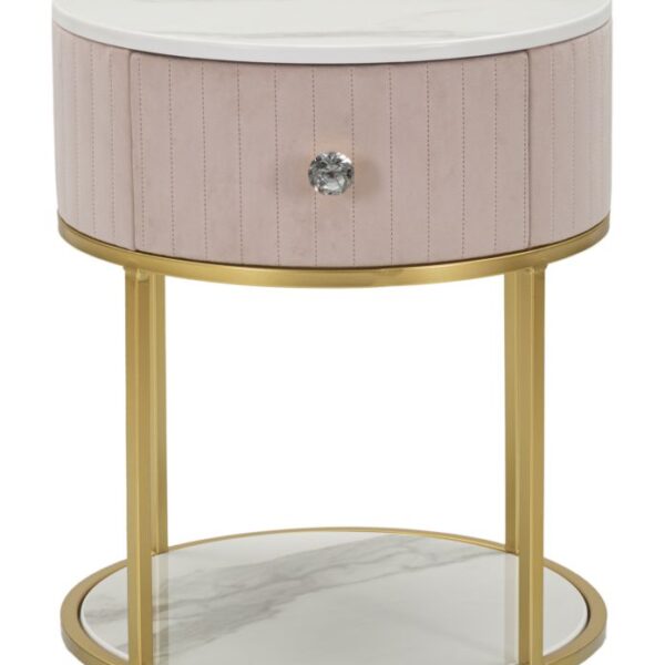 COMODINO MONTPELLIER ROSA CM Ø 42X48