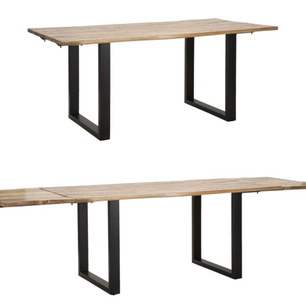 TAVOLO DA PRANZO EDGE ALL. CM 180X90X77-LUNGHEZZA TOTALE 280 (LEGNO DI MANGO)