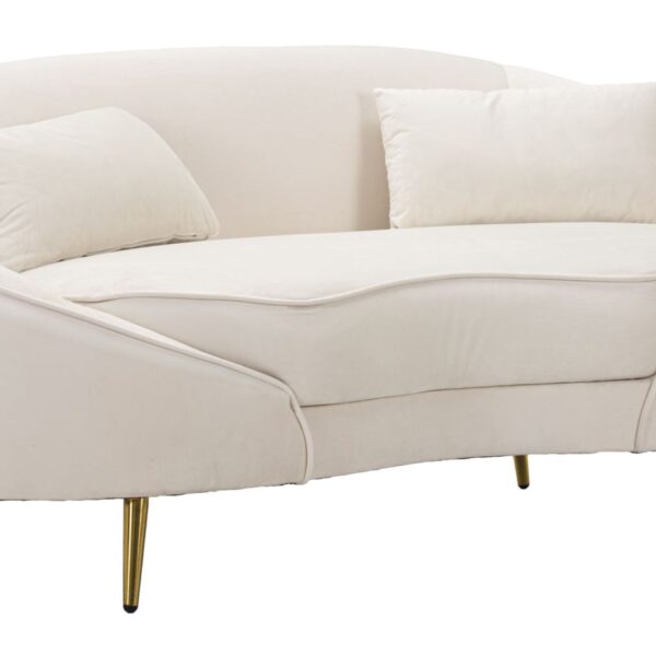 DIVANETTO 2 POSTI OSLO C/CUSCINI CREMA CM 148X84X68