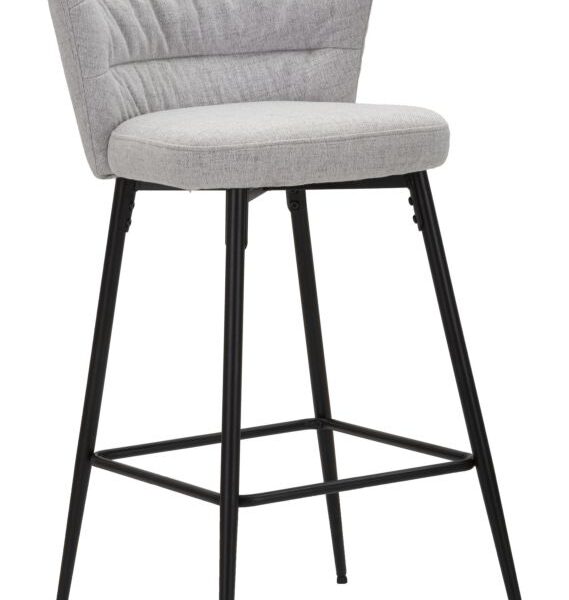 SGABELLO BAR LOSANNA GRIGIO SET 2 PZ CM 52X59X108