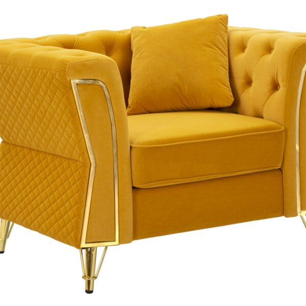 POLTRONA EMY SENAPE C/CUSCINO CM 104X83X76