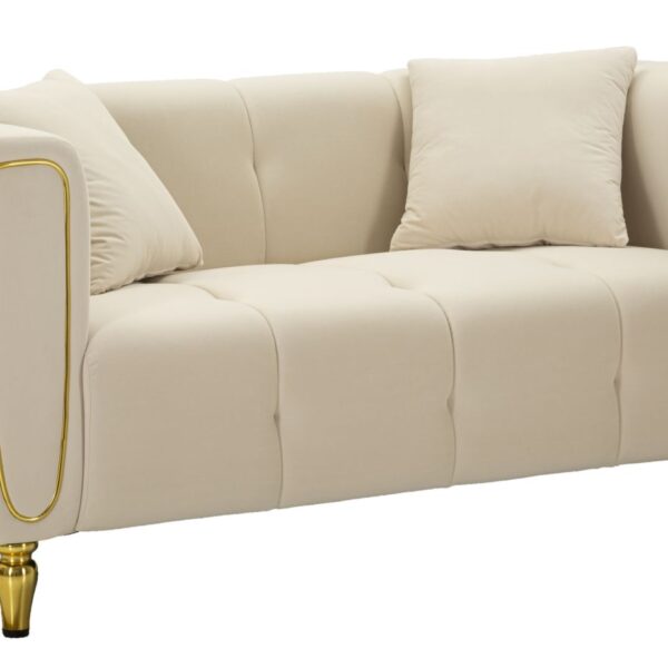 DIVANO ALMA CREMA C/CUSCINI CM 155X81X71