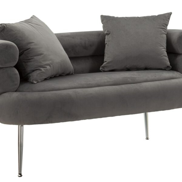 DIVANETTO SILVERY PLUS C/CUSCINI CM 133X68X69