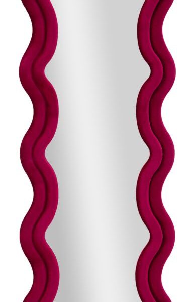 SPECCHIO DA MURO EMILY VELLUTO FUXIA CM 60X6X160 (MISURA SPECCHIO CM 42X144)